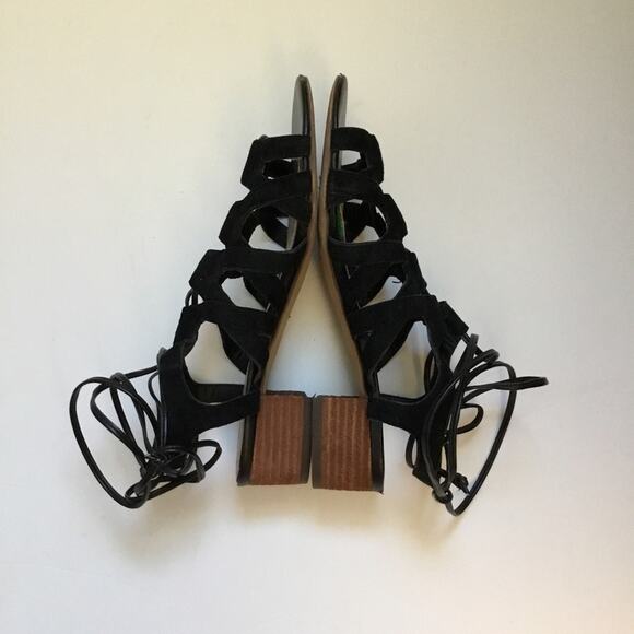 Sam Edelman Black Suede Sandals with Laces - Picture 9 of 9
